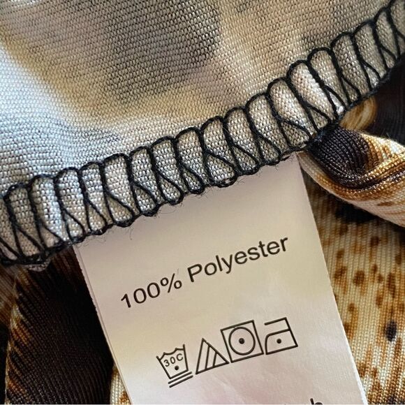 SHEIN Leopard Top Wrap Tie Backless Crop Stretchy Small Party - Picture 5 of 7